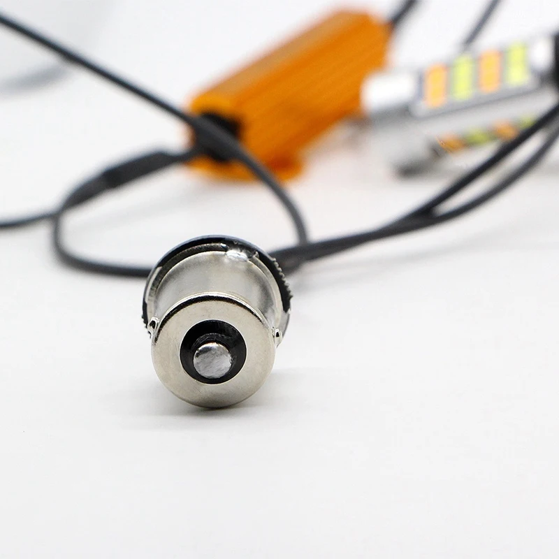 2X Bau15S 1156 P21W S25 42Smd переключатель задний светодиодный Белый Drl и Янтарный указатель