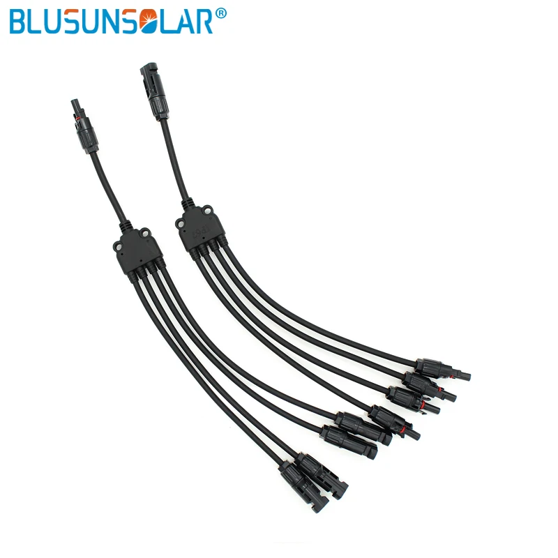 

20 Pairs/Lot TUV Approved PV Branch Y Adapter Connectors Female /Male (1 to 4 ) Solar Connector For Solar Panels Cable LJ0158
