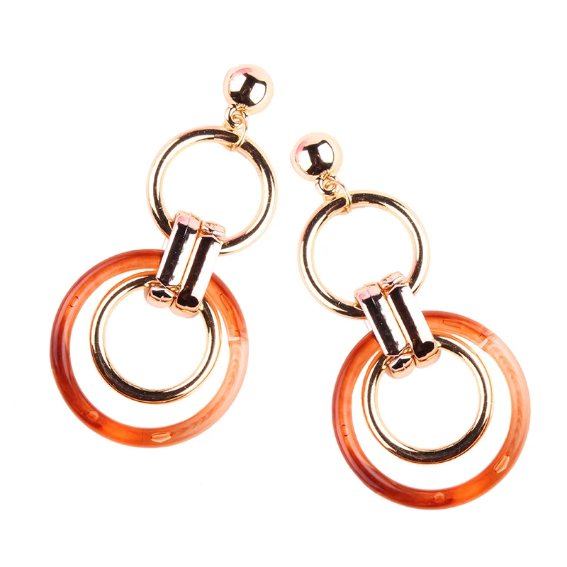 

New Hot Trendy Circle Pendant Earrings For Women Bohemian Fashion Elegant Statement Dangle Drop Earrings Jewelry