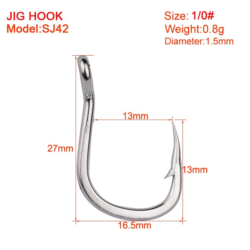 1 PROBEROS 5 шт. морской водостойкий Морской рыболовный крючок рыболовные крючки 1-13# для охоты Большой Морской Карп бас рыба тройной крючок снасти - Цвет: 1