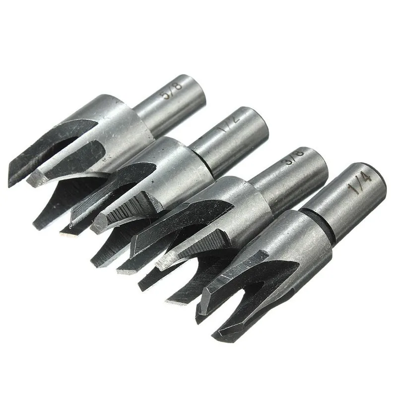 Binoax 4 шт./лот Plug Фрезерное сверло набор 1/" 3/8" 1/" 5/8" Деревообработка деревянная вилка режущие инструменты