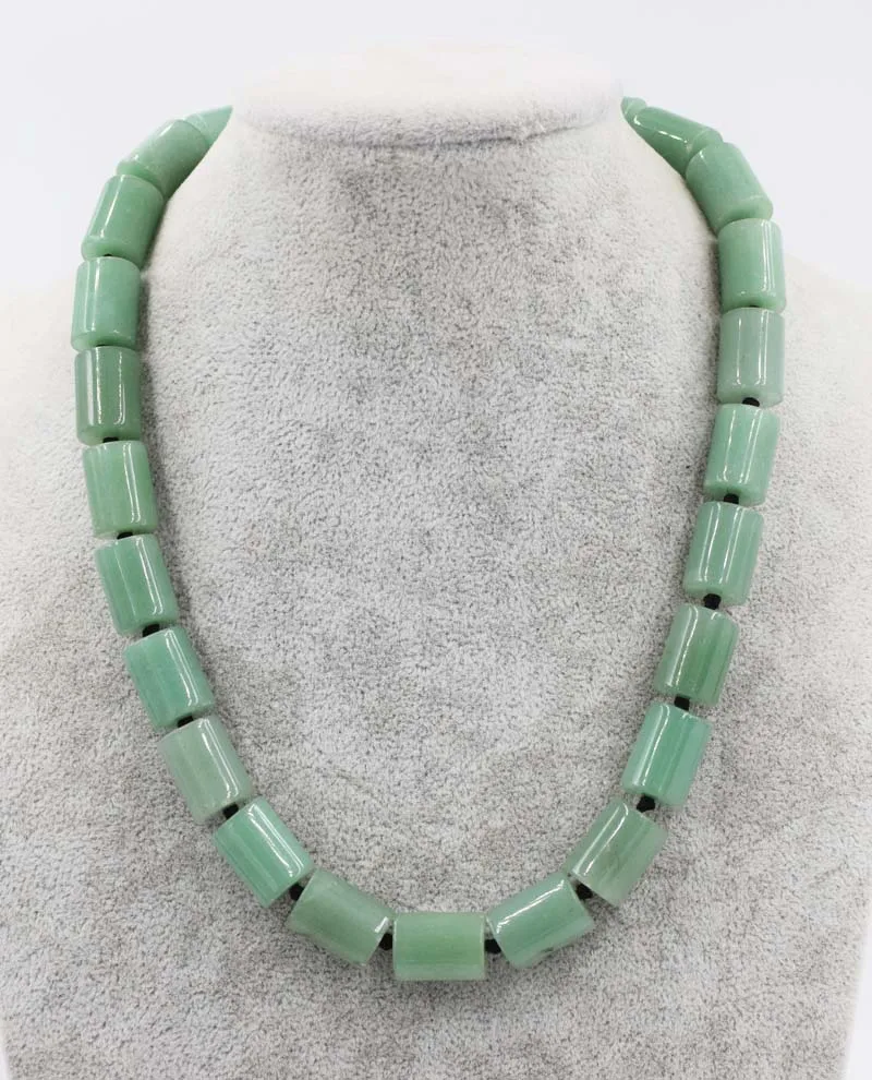 

Ожерелье из зеленого камня 10*14 мм, 18 дюймов, оптовая продажа, бисер, скидка, подарок, лидер продаж, FPPJ