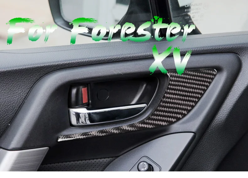 Airspeed 2 шт углеродное волокно внутренняя дверная ручка украшение для Subaru Forester 2013 XV автомобиль-Стайлинг