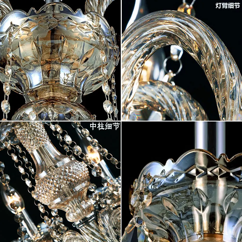 Хрустальная люстра для столовой E14 светодиодный светильник в форме свечи