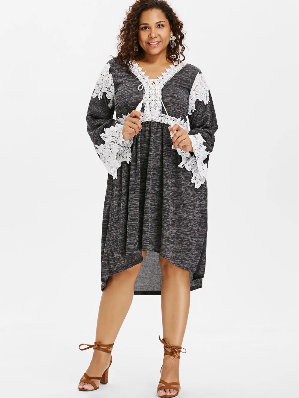 ROSE GAL Осень Женщины Высокий Низкий Подол Платье Партия Хэллоуин Одежда С Длинным