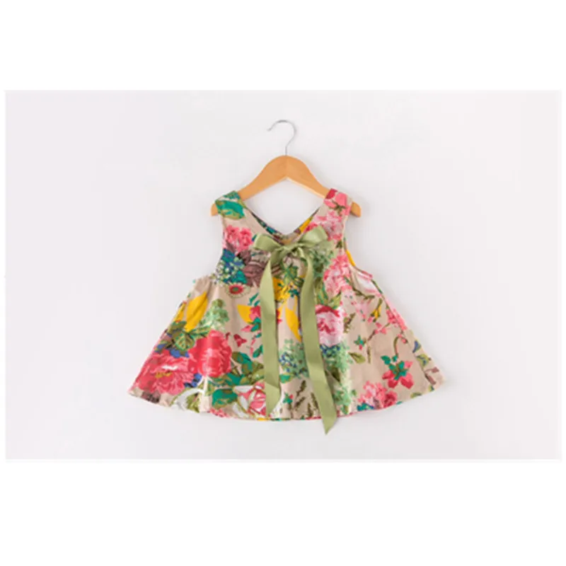 Одежда для девочек летний комплект дети милые принцессы без рукавов Топы