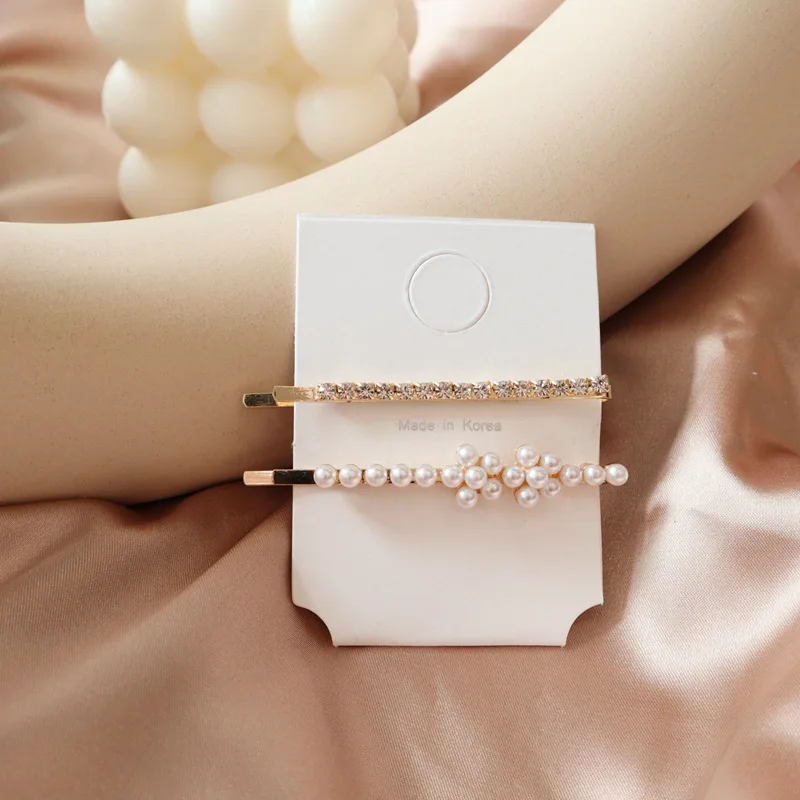 Горячие жемчужные заколки для волос для женщин Мода сладкий имитация корейский стиль шпильки сплав BB клип головной убор девушки INS аксессуары для волос - Цвет: 6