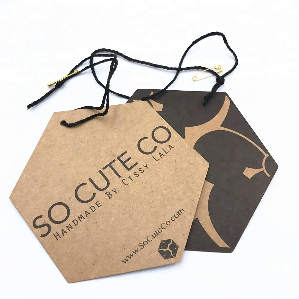 

Custom Design Fashion Small kraft paper Hang Tag Christmas Hang Tag