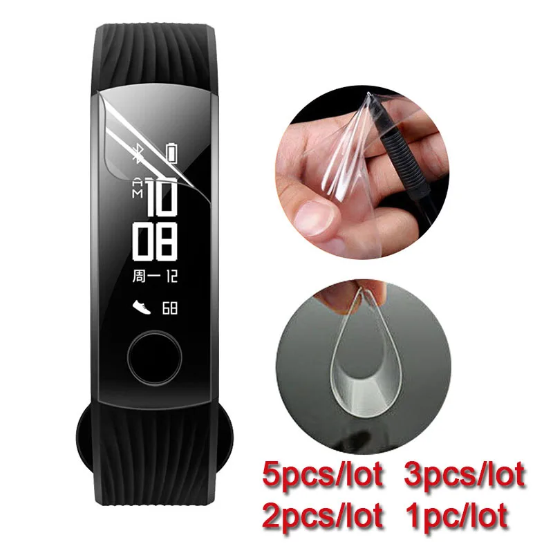 5 шт/3 шт Защитная пленка для экрана из ТПУ для huawei Honor Band 3 Youth Smart Watch пленка против царапин мягкая TPU Защитная пленка для экрана