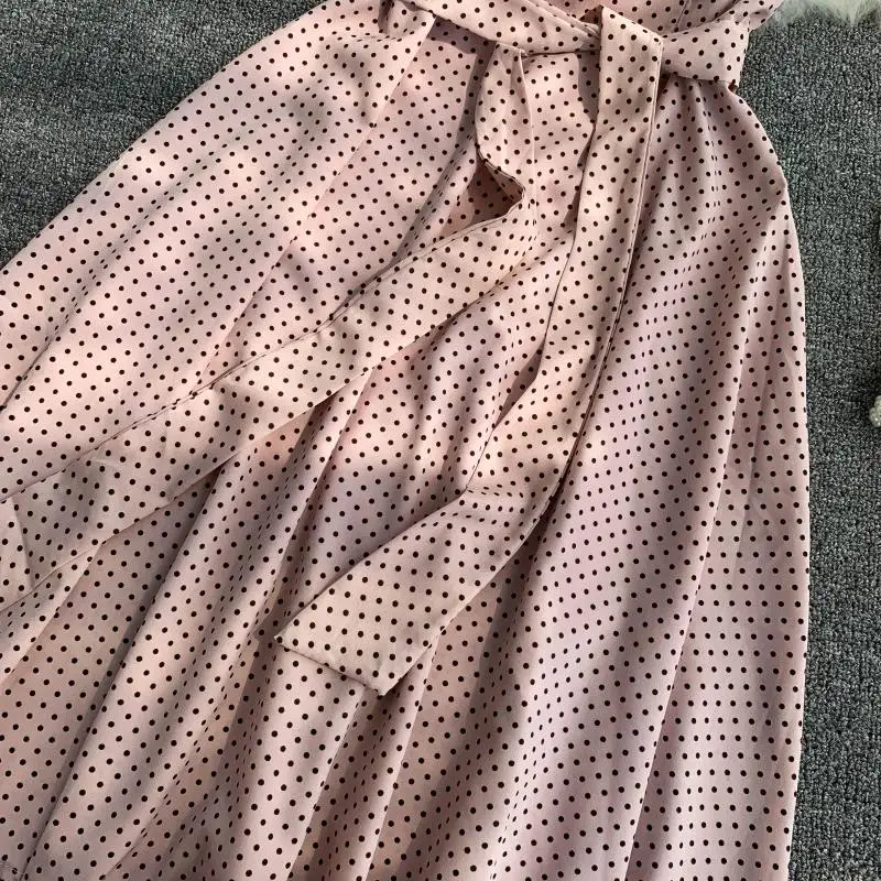 Женские кружевные платья в горошек новое летнее платье с высокой талией