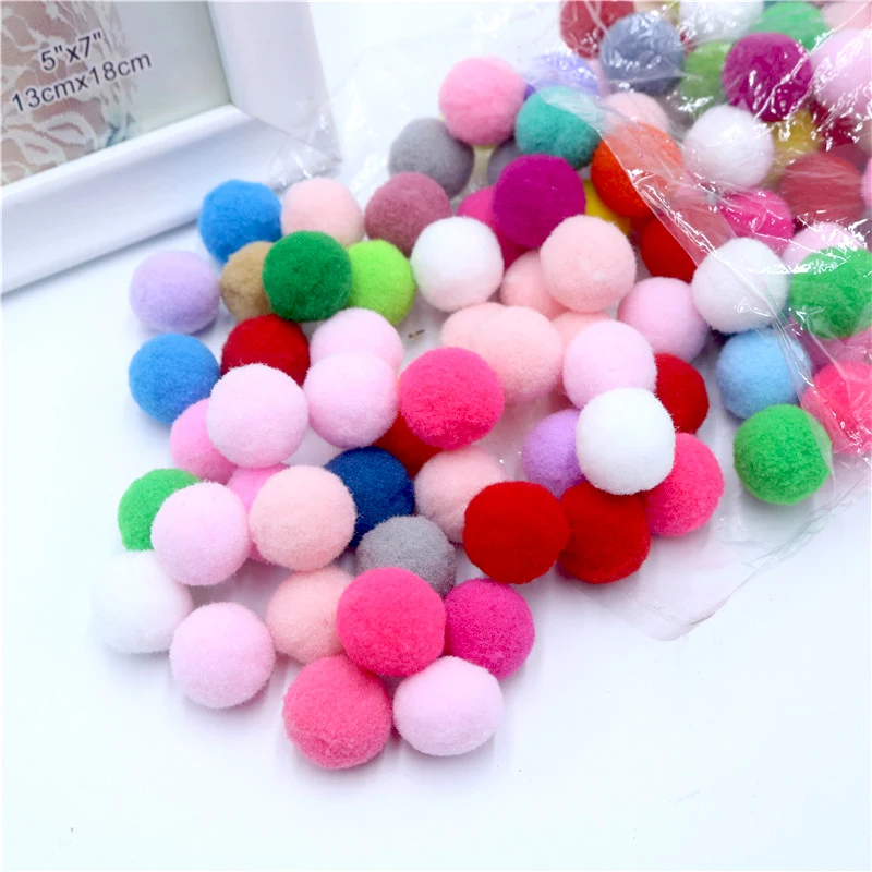 100 шт. 20 мм помпоны оптовая продажа меховой плюшевый шар для рукоделия сделай сам