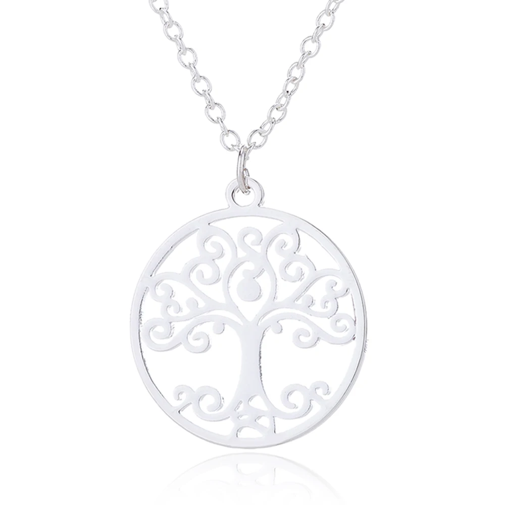 Женское колье из нержавеющей стали с подвеской в виде дерева жизни | Украшения и