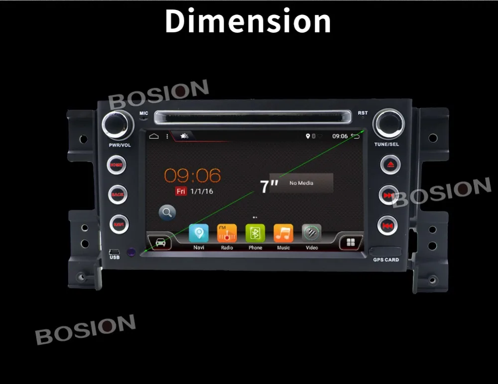 Восьмиядерный 2 din android 9,0 1024*600 автомобильный dvd для suzuki grand vitara мультимедийный автомобильный Радио Стерео gps с управлением на рулевом колесе