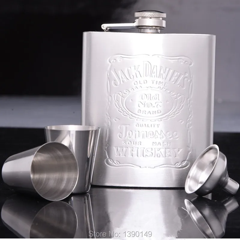 7 УНЦ. портативный нержавеющей стали хип колбы металл подарочные наборы