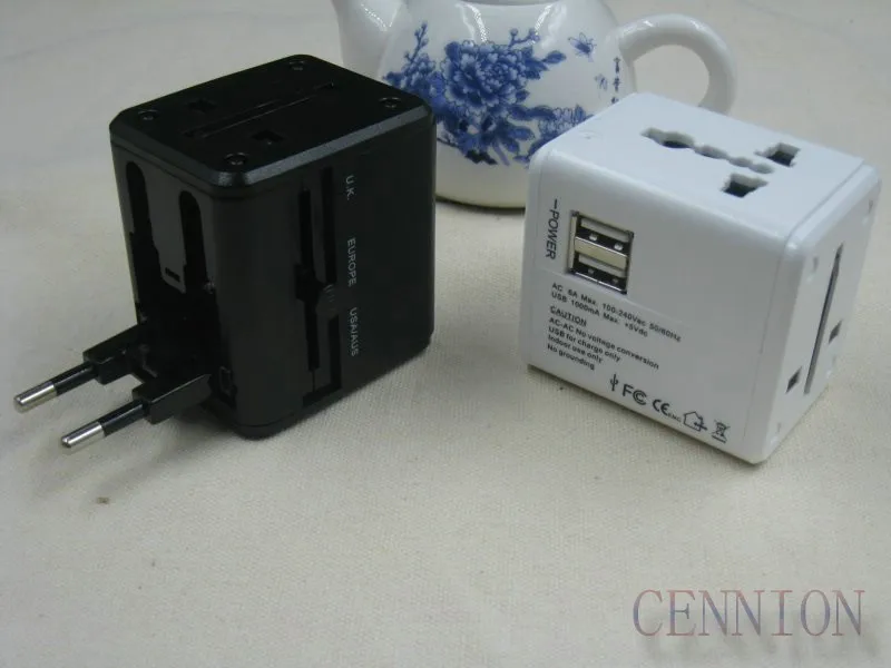 2017 A Универсальное красочное зарядное устройство с адаптером для путешествий EU US