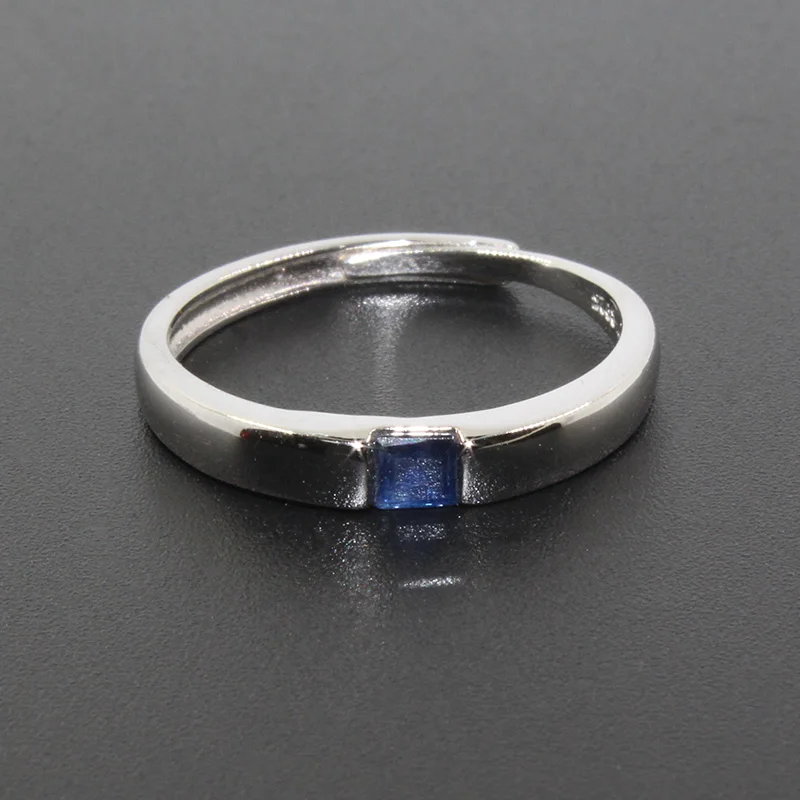 Simple 925 silver sapphire engagement ring for woman 3 mm * VS grade sterling | Украшения и аксессуары