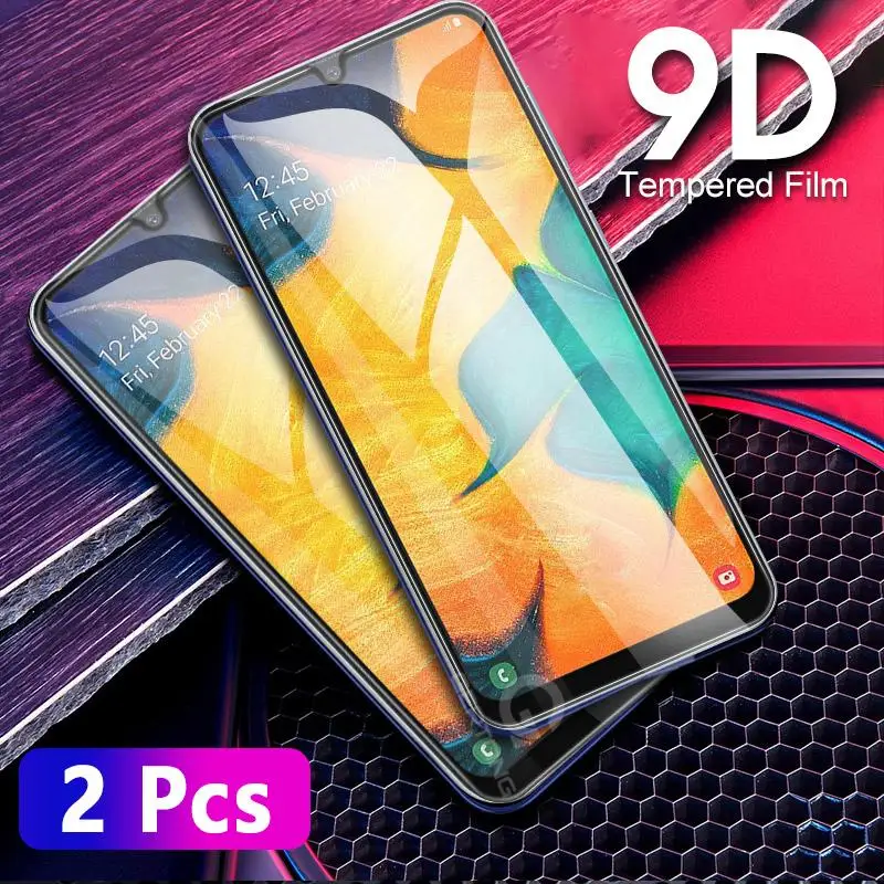 2 шт. для Samsung Galaxy M10 протектор экрана закаленного стекла полное покрытие 9D