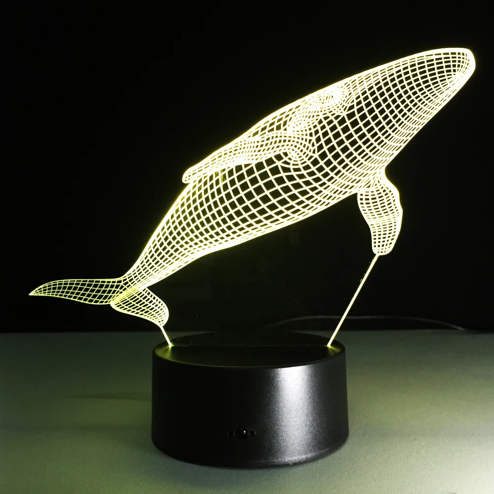 3D светодиодный светильник для кашалота, новинка, светодиодный Usb ночник, лампе-деко, светильники, креативные подарки на день Святого Валентина, свечи ко дню рождения
