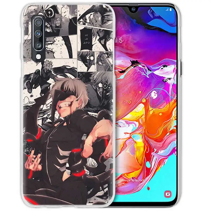 04 Аниме чехол для samsung Galaxy A50 A8 A6 плюс A70 A20e A40 A30 A20 A10 A9 A7 жестркий прозрачный Капа чехол для телефона чехол в стиле анимации «Токийский вампир» - Цвет: 04