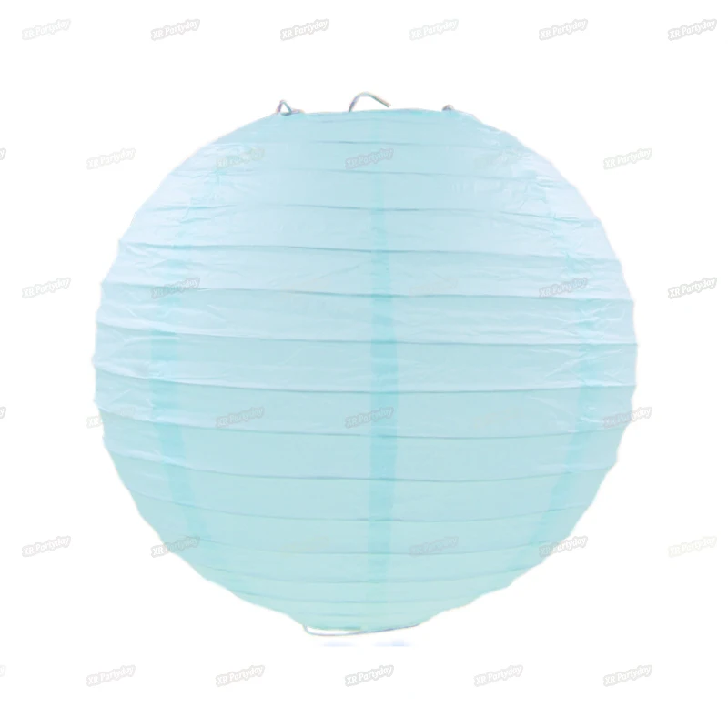 Light blue 4-16 дюймов круглый Японский Китайский бумажный фонарь шар бумажный фонарь s свадебный день рождения украшение подарок ремесло DIY - Цвет: Light blue