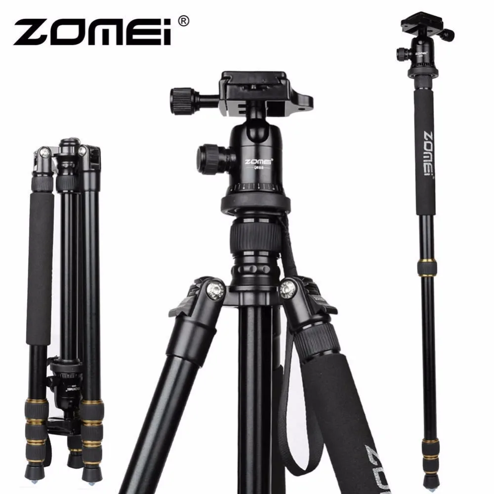 Zomei Z668 Камера штатив 64 дюймов Профессиональный компактный DSLR смартфон с