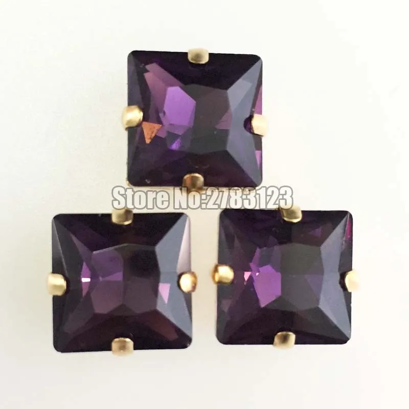 Бесплатная доставка 20 искусственных квадратных золотых низов стеклянные темно