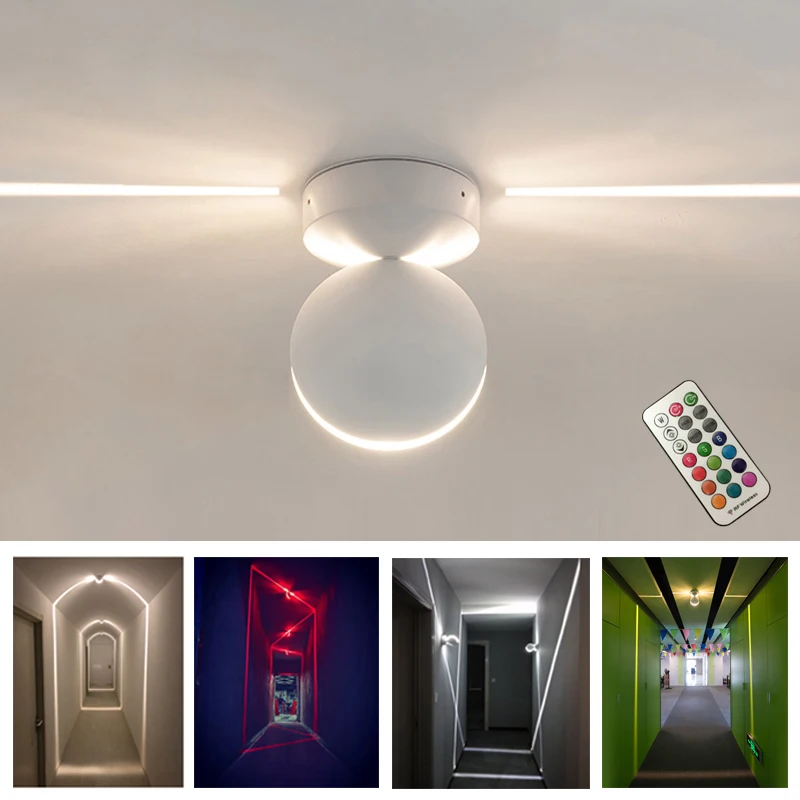 

Modern LED Ceiling Light RGB Dimmable Wall Light Indoor Lighting Balcony Bedroom KTV Hotel Corridor Surface Mount Remote Control