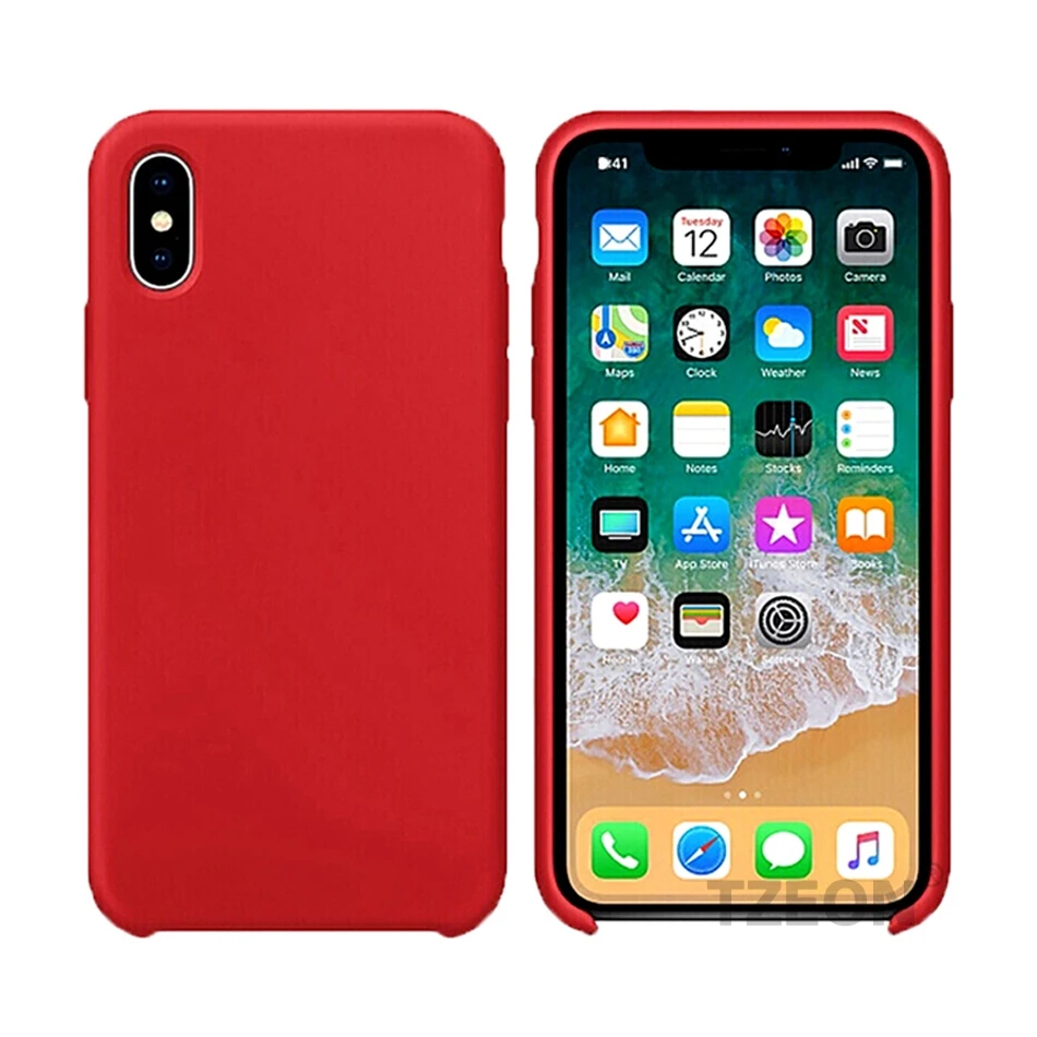 Официальный стильный жидкий силиконовый чехол для IPhone XS Max X 8 8Plus 7 7Plus 6 Plus Мягкий LSR резиновый чехол