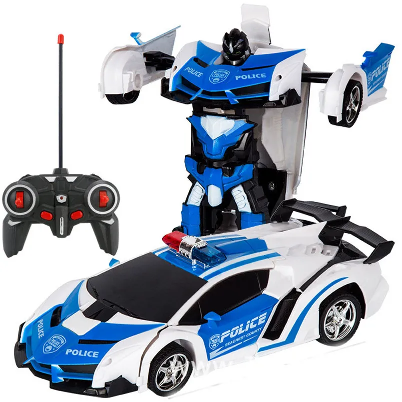 2 in 1 electric rc car transformation robots children boys toys outdoor remote control sports deformation car robots model toy free global shipping