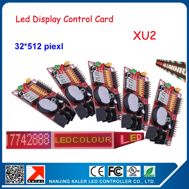 Kaler XU2 USB порт p10 Поддержка 32*512/32*256 пикселей одиночный и трехцветный светодиодный
