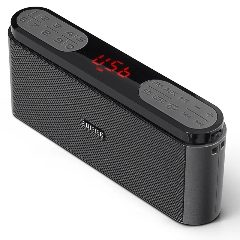 EDIFIER MP19 портативный мини динамик s с FM радио светодиодный дисплей Micro SD карта MP3