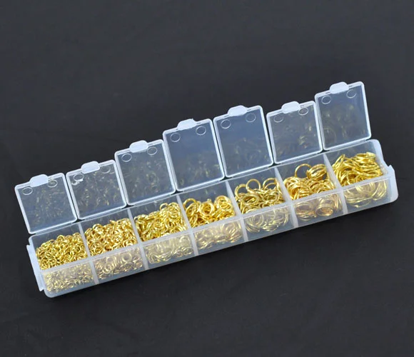 

DoreenBeads Alloy Open Jump Rings Mixed Gold Color Charms DIY Making Bracelets Necklace Jewelry 9mm-3mm,1Box(1780PCs Assorted)
