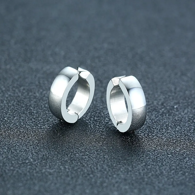 Stainles Steel Pairs Clip Earrings Men Ear Cuff Fashion Brand Unisex Punk Hip Jewelry