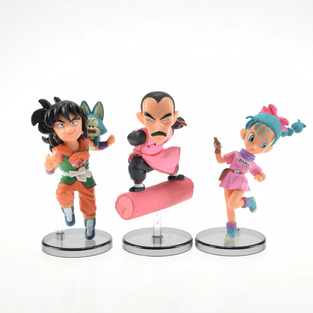 6 шт./компл. Dragon Ball ПВХ фигурку Гоку bulma Yamcha Krillin Коллекция Модель Игрушечные