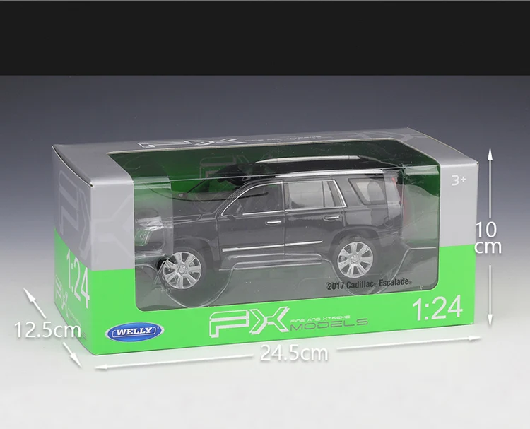WELLY 1:24 2017 Cadillac Escalade SUV литая модель автомобиля металла игрушки для Детский подарок