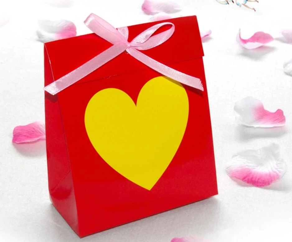 CLASSIC big size colorful heart design wedding/marriage party favor candy box dragee caixa de doces festa bomboniere 50PCS | Дом и сад