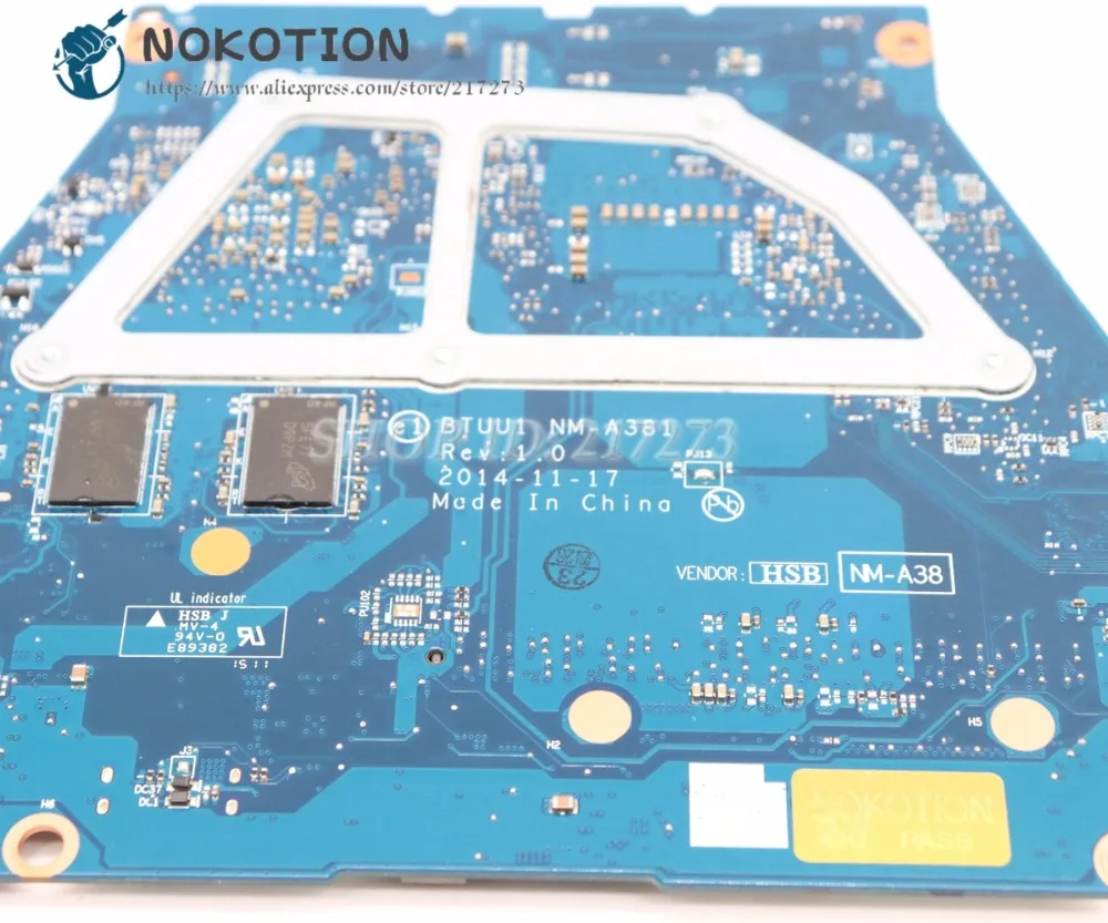 NOKOTION для lenovo Yoga 3 14 материнская плата для ноутбука BTUU1 NM-A381 основная плата I7-5500 процессор DDR3L 940 м 2 Гб видеокарта