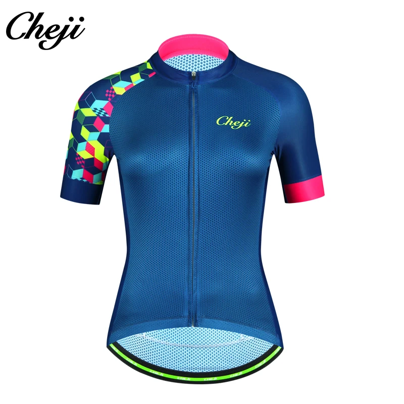 Женская велосипедная футболка CHEJI с коротким рукавом рубашка для горного и