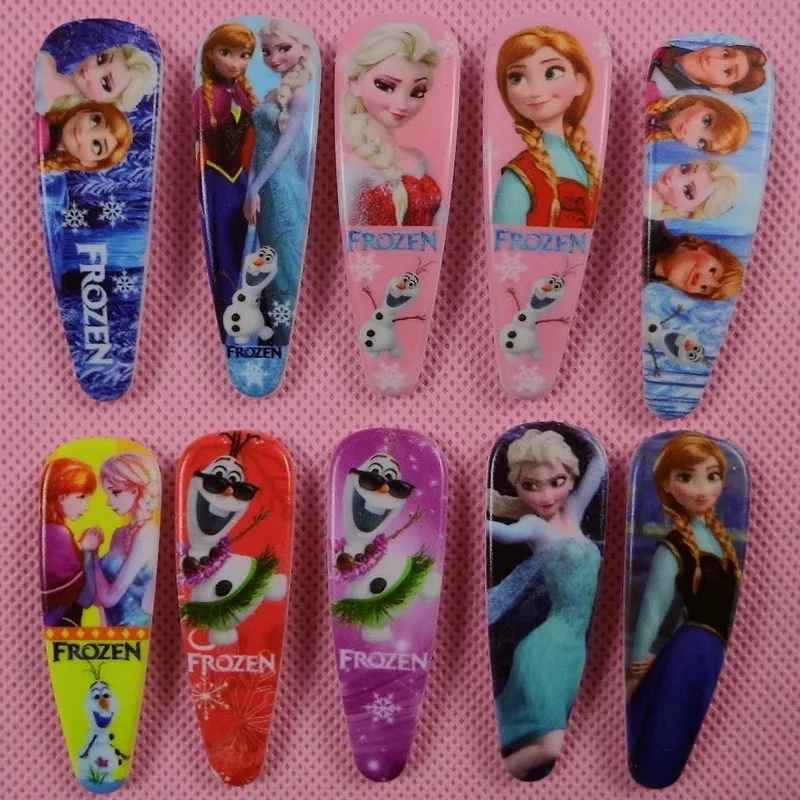 Заколки для волос с изображением Анны и Эльзы девочек праздничные аксессуары 10