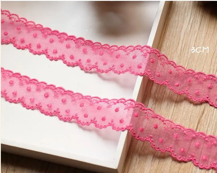 Горячая продажа 10 м/лот 3 см ширина небольшой тонкий кружевной обрезки кружева