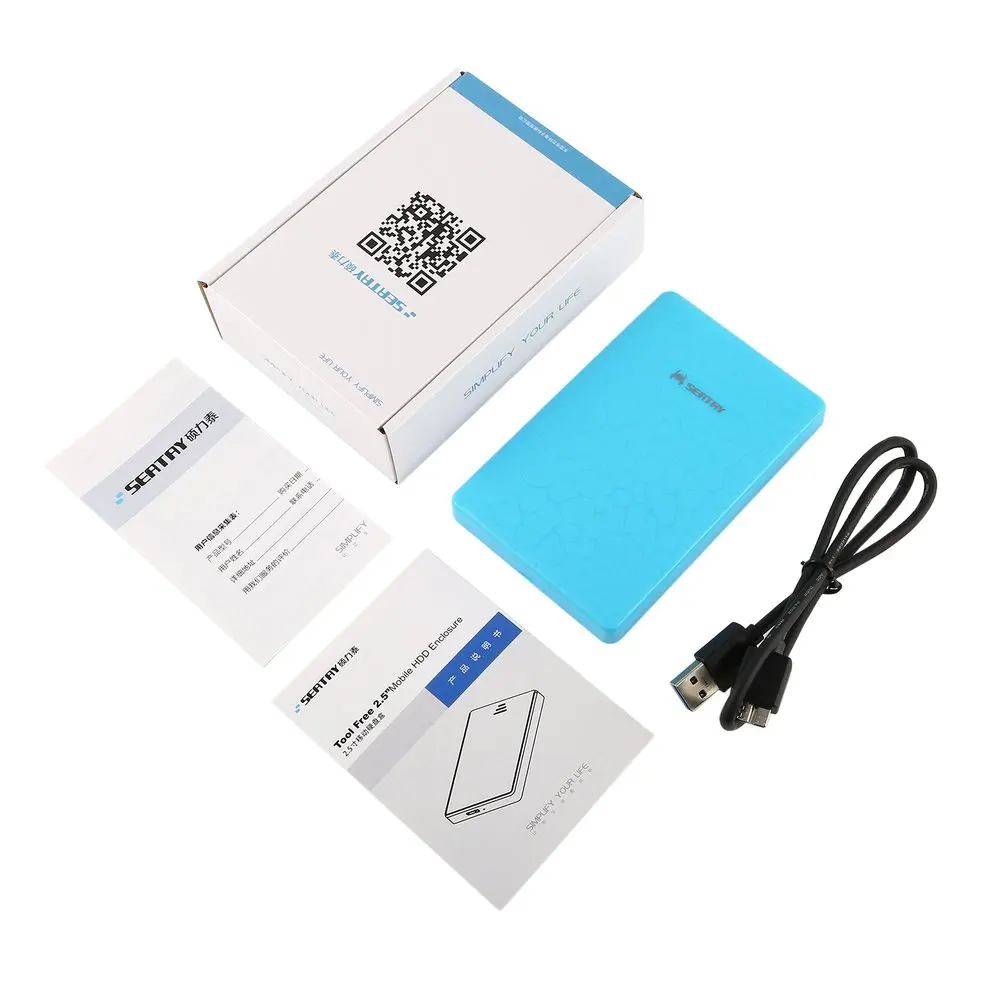 SEATAY HD101 2," USB 3,0 SATA 3,0 Hd коробка HDD жесткий диск Корпус для внешнего жесткого диска инструмент бесплатно 5 Гбит/с прозрачный 4 цвета