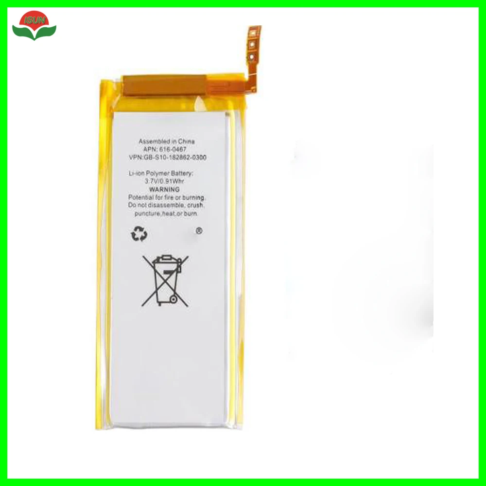 ISUN 5 шт./лот оригинальное качество нано 4 полимерный аккумулятор замена для iPod Nano