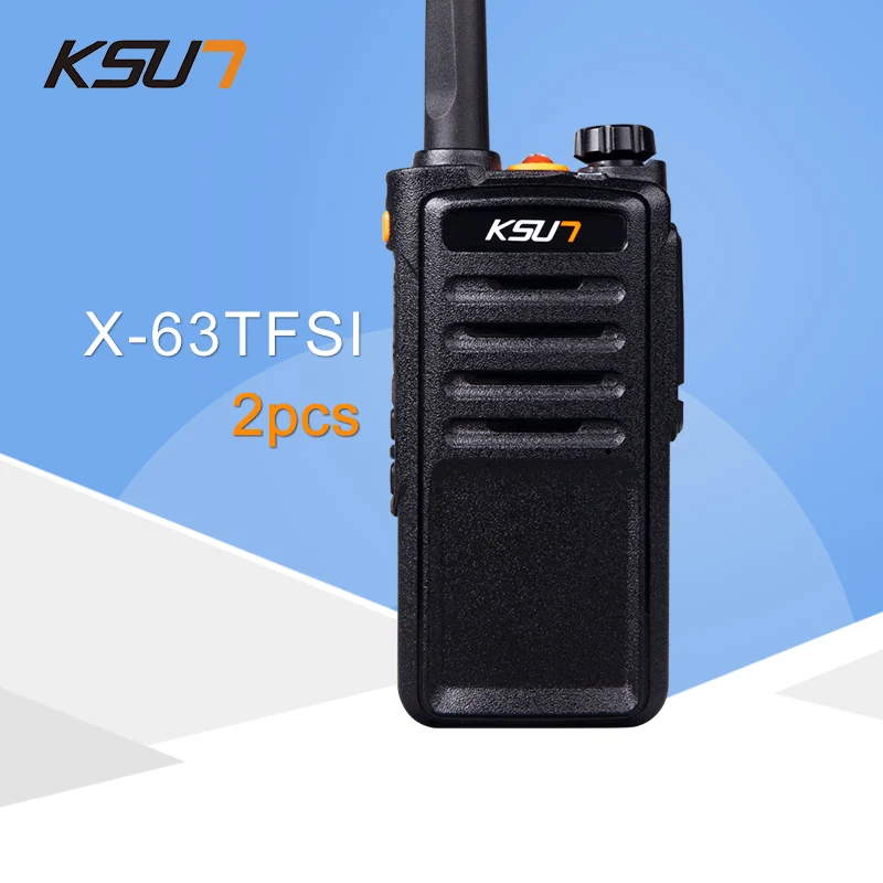 2 шт.) черный KSUN X-63TFSI Walkie Talkie UHF 400-470 MHz мини-портативный приемопередатчик двухсторонний радиопередатчик