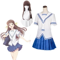 anime fruits basket cosplay costume tohru honda cosplay jk girl school uniform women halloween carnival sailor dress top skirts