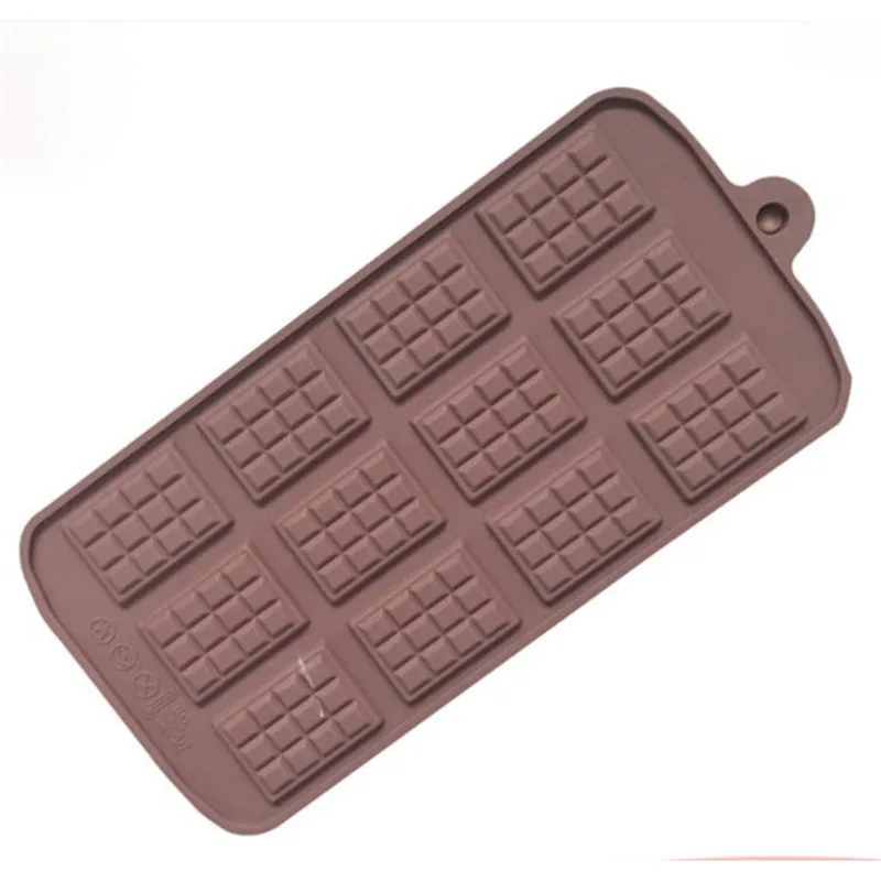 12 Even Chocolate Mold Silicone Fondant Molds DIY Candy Bar Mould Cake Decoration Tools Kitchen Baking Accessories | Дом и сад