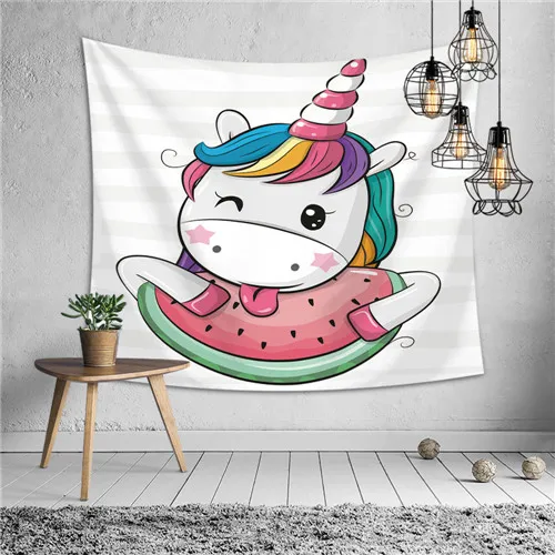 11 SOFTBATFY милый рисунок единорога гобелен настенный Декор для детской комнаты Прямая поставка - Цвет: 11