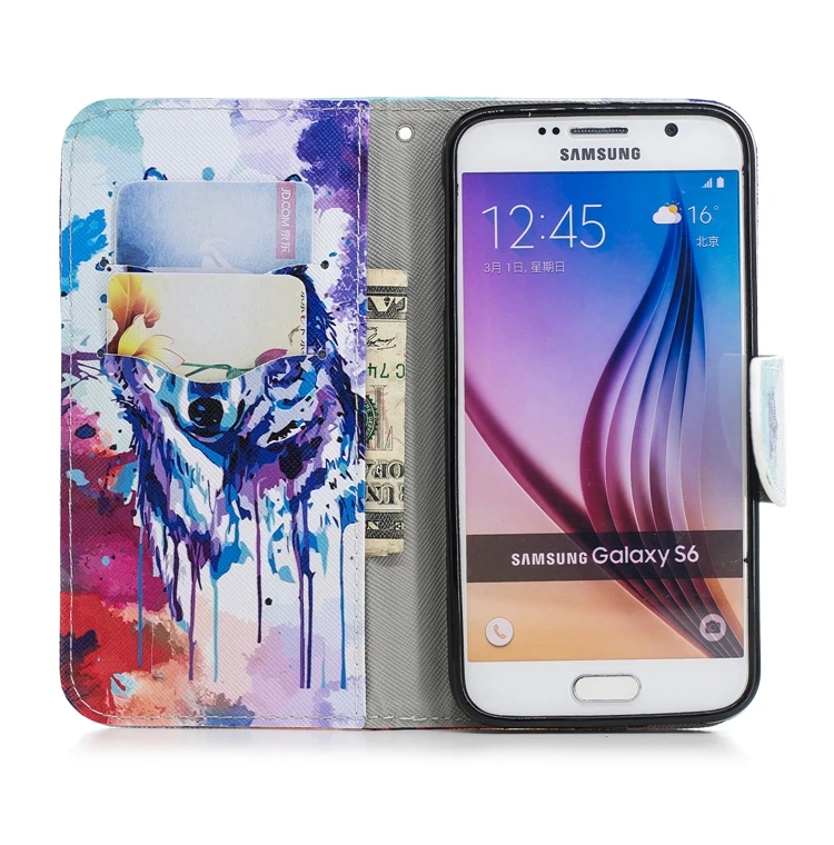 Чехол кошелек Funda Капа для Coque samsung Galaxy S6 чехол из искусственной кожи с откидной крышкой чехол Capinha для samsung Galaxy S6 S 6 чехол Etui