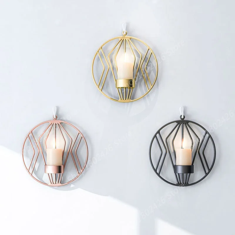 Металлические настенные подсвечники железные Подсвечники Tealight Gold Bar вечерние