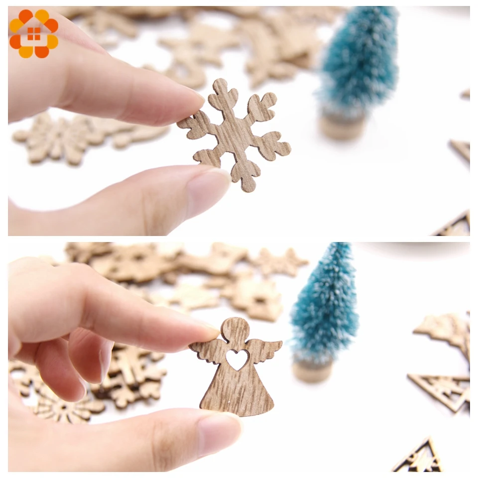 Креативные мини деревянные фишки DIY Ремесло рождественские украшения