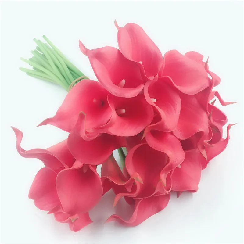 50 шт./лот настоящие на ощупь искусственные цветы домашнее свадебное украшение